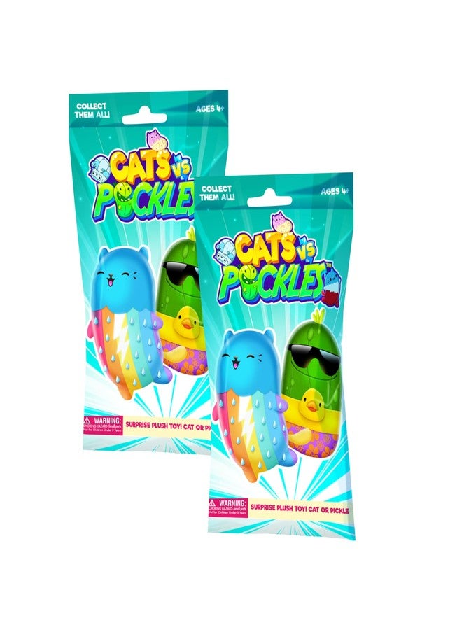 Cats vs Pickles 2 Pack Teal Wave Mystery Bags - Bean Filled Plushies (Styles Will Vary) - Image 1